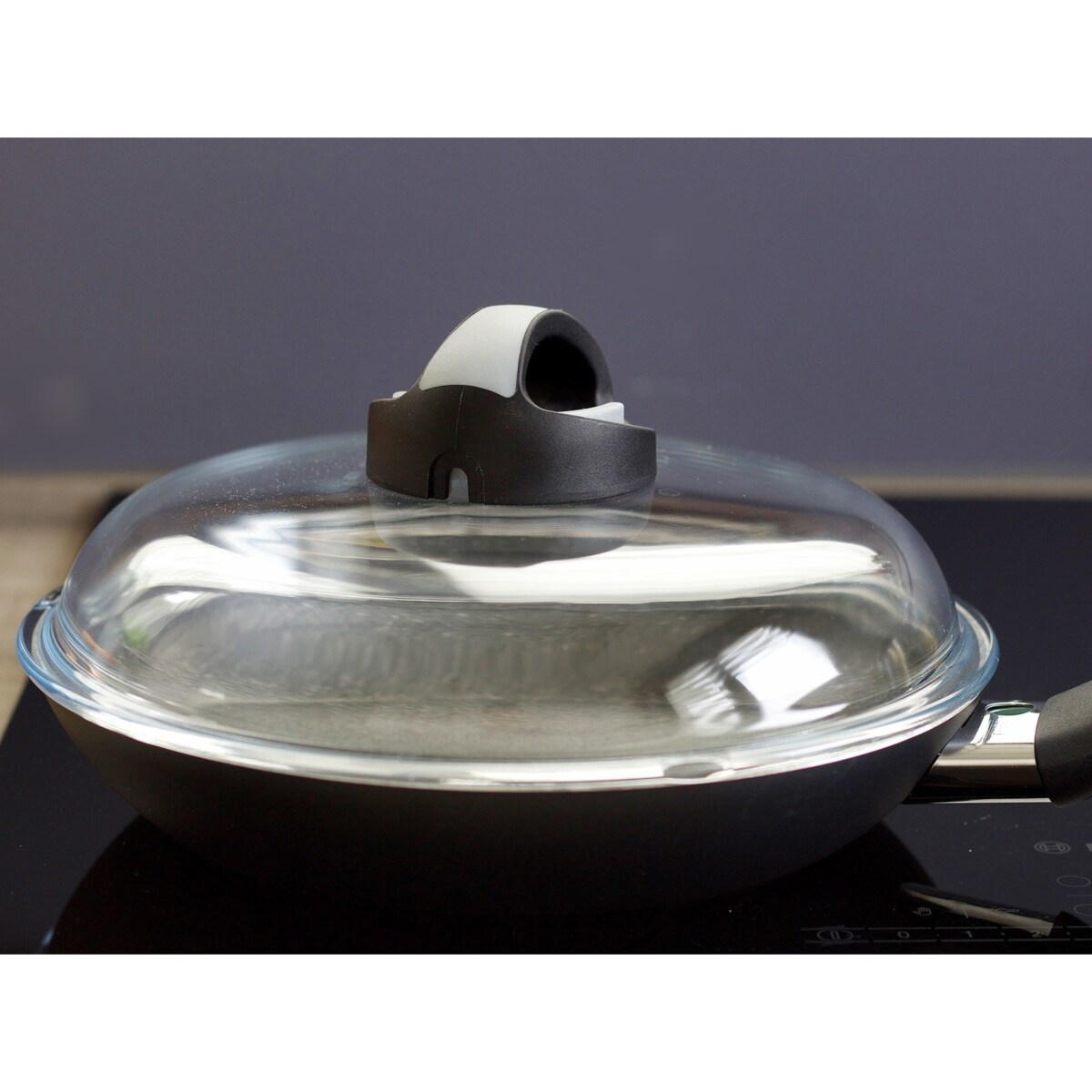 Szklana pokrywka z regulacją pary - 26 cm