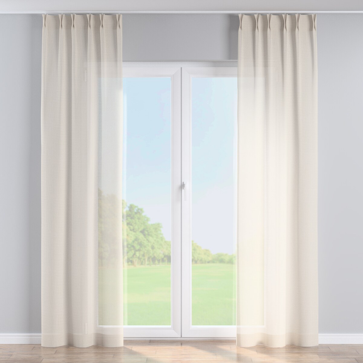 Zasłona na haczykach flex podwójnych 130x245 kremowy