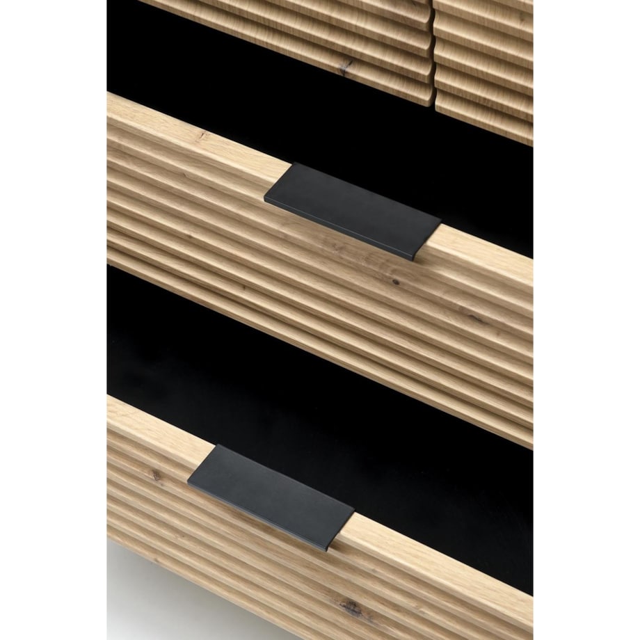 SZAFA Nihala 80/53/205 cm z MDF-u i STALI dąb artisan/czarna