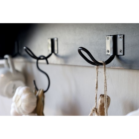 Półka drewniana czarna z przegródkami 99x45 cm