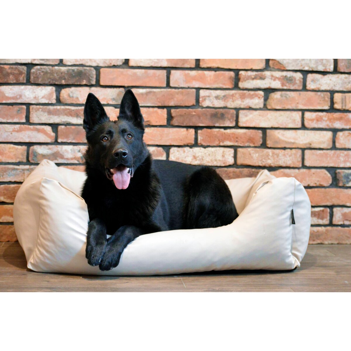 Legowisko dla psa z ekoskóry MARIO, 140x110 cm, Beż