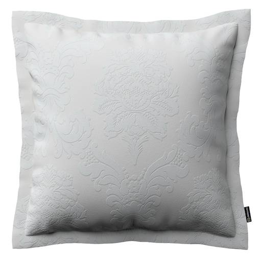 Poszewka Mona na poduszkę 45x45 liście akantu na jasno-popielatym tle