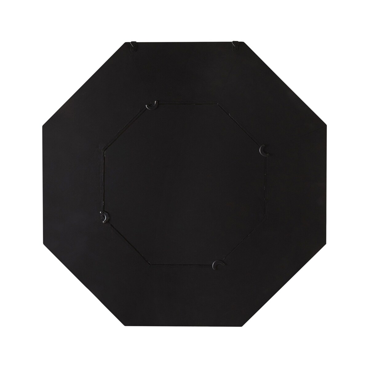 Drewniane ośmiokątne lustro ścienne 77 x 77 cm wielokolorowe MIRIO