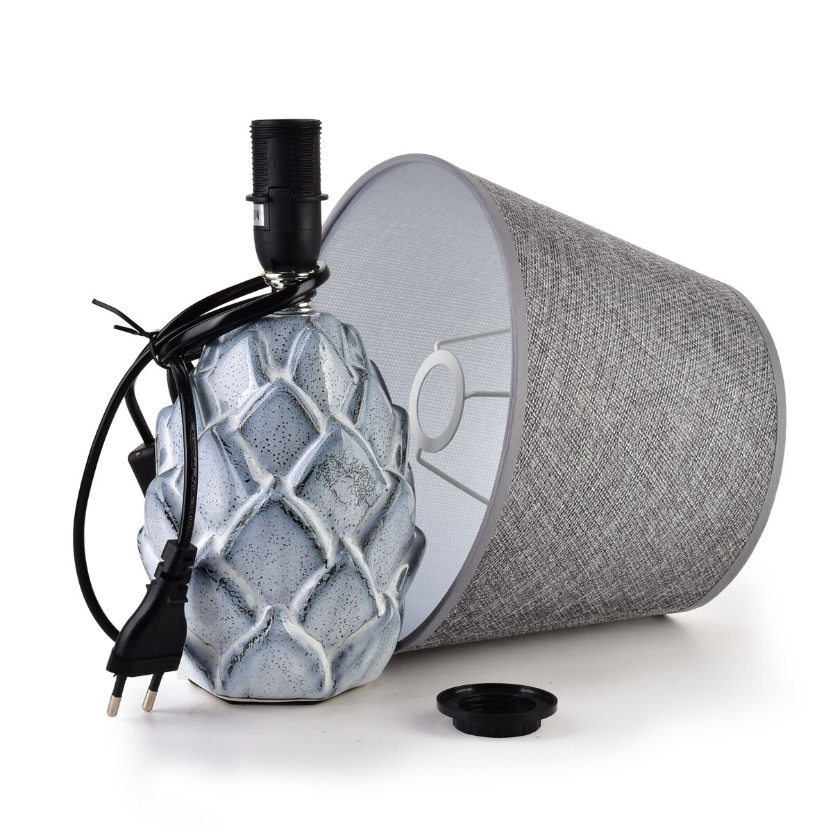 LETI GREY Lampa stołowa 10x10x30cm