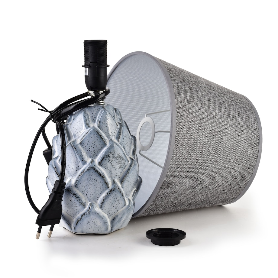 LETI GREY Lampa stołowa 10x10x30cm