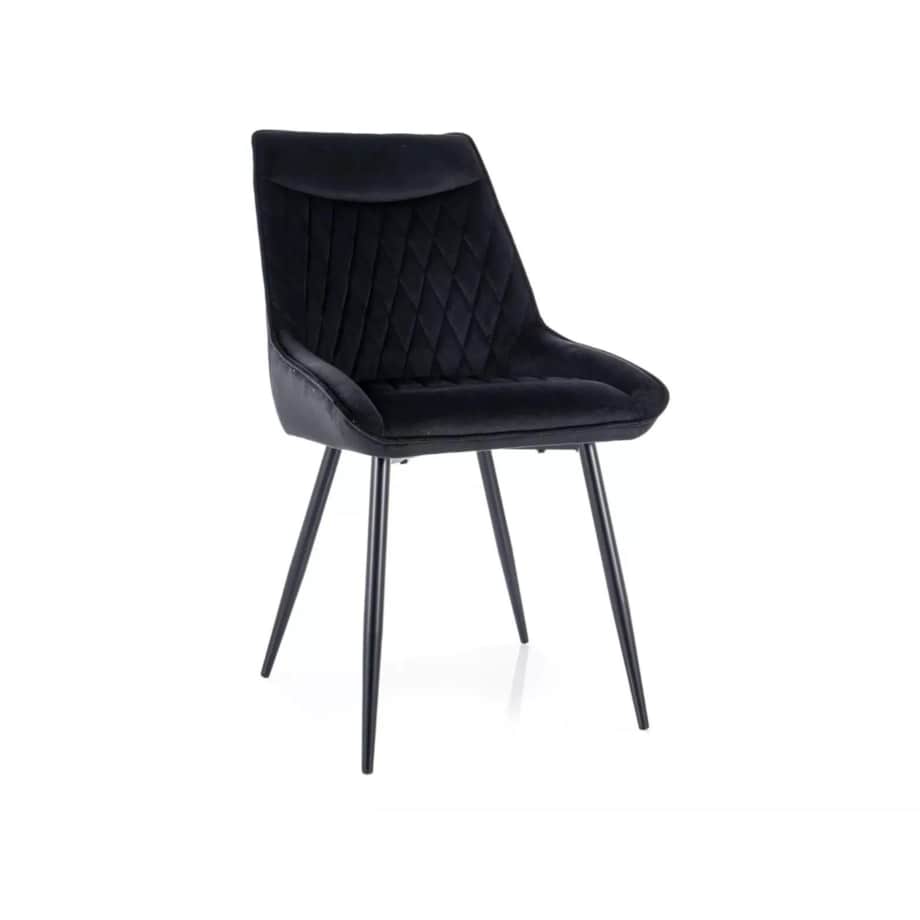 Krzesło tapicerowane AGAT VELVET czarne