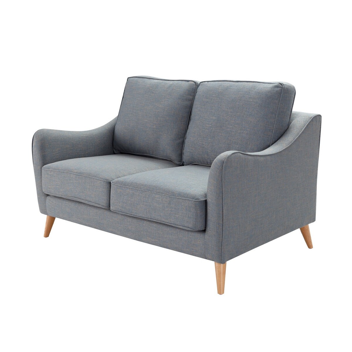 Sofa Venuste denim blue/brown 2-os., 140 x 90 x 90 cm