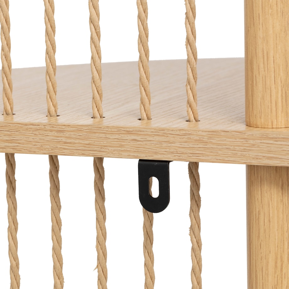 Narożny regał otwarty na książki KORD, 4-poziomowy, 34 × 34 × 110 cm