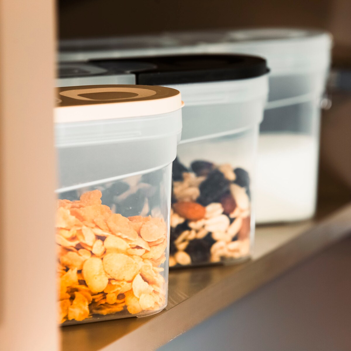 Pojemniki Na Żywność Kuchenne 3 X 1,3 L Makaron Cukier Mąkę Kaszę Sypkie