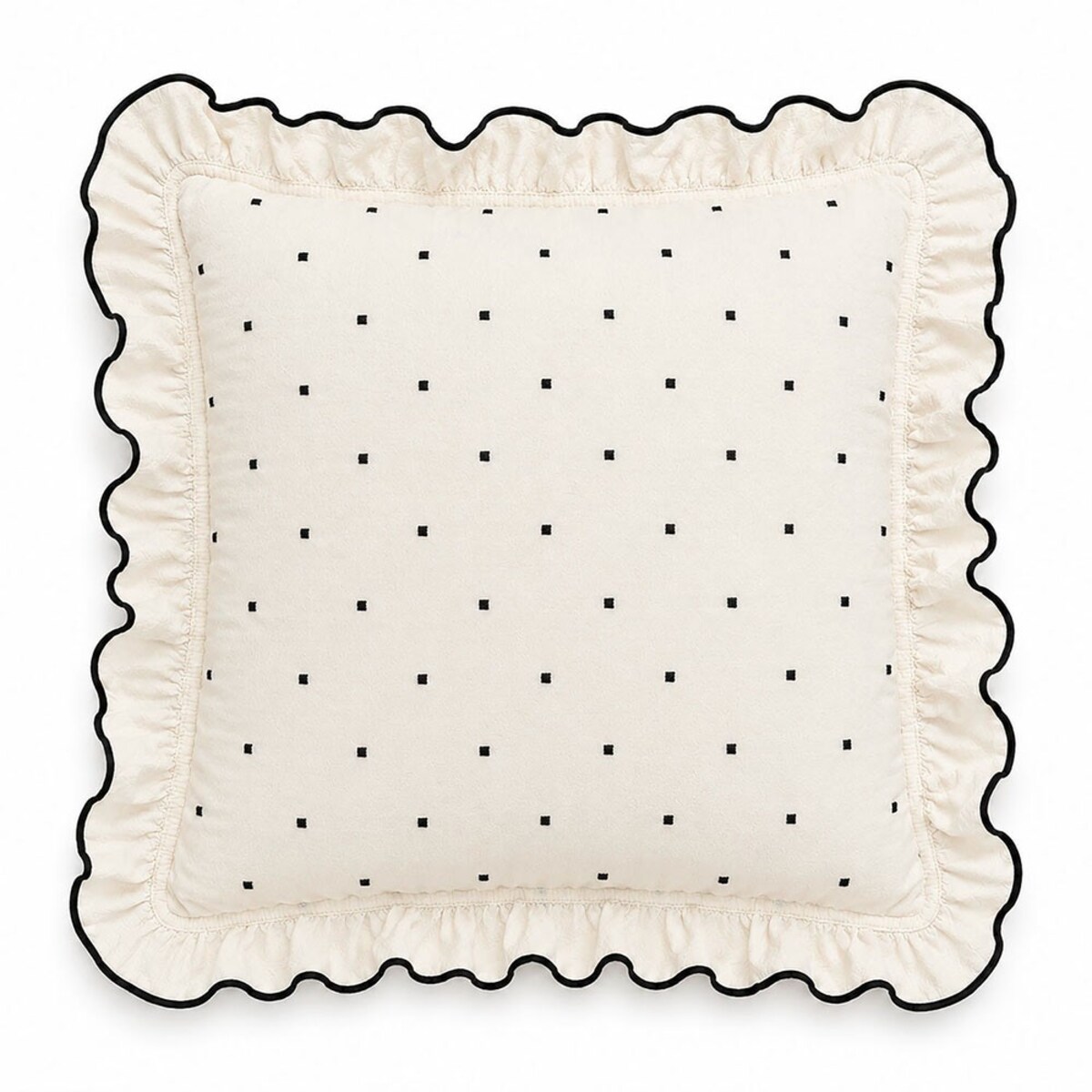 Komplet 2x Poszewka na poduszkę 40x40 Point Exclusive, w kropki, kremowa, Darymex