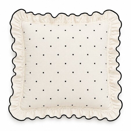 Komplet 2x Poszewka na poduszkę 40x40 Point Exclusive, w kropki, kremowa, Darymex