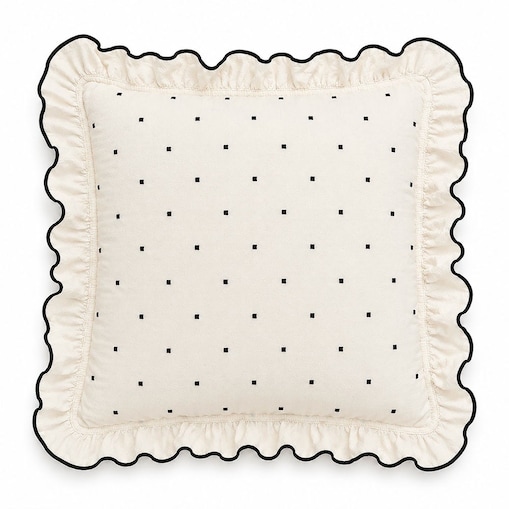 Komplet 2x Poszewka na poduszkę 40x40 Point Exclusive, w kropki, kremowa, Darymex