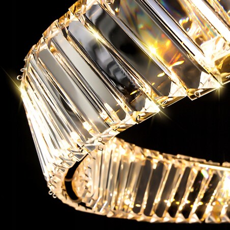 Lampa Sufitowa Kryształowa Glamour Złota Gold