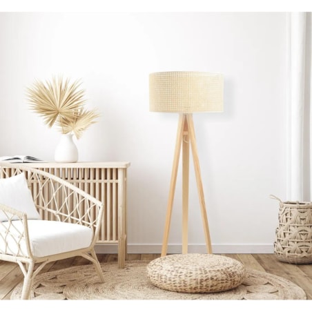 Lampa stojąca BOHO 50 rattan naturalny