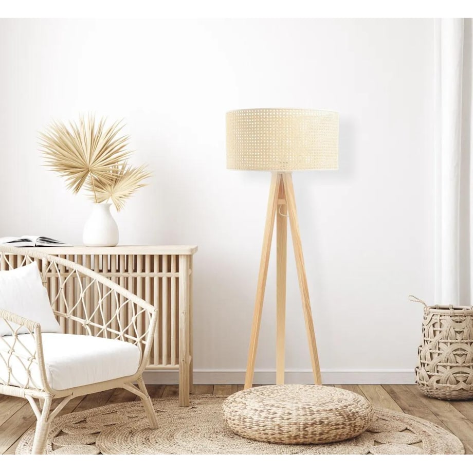 Lampa stojąca BOHO 50 rattan naturalny