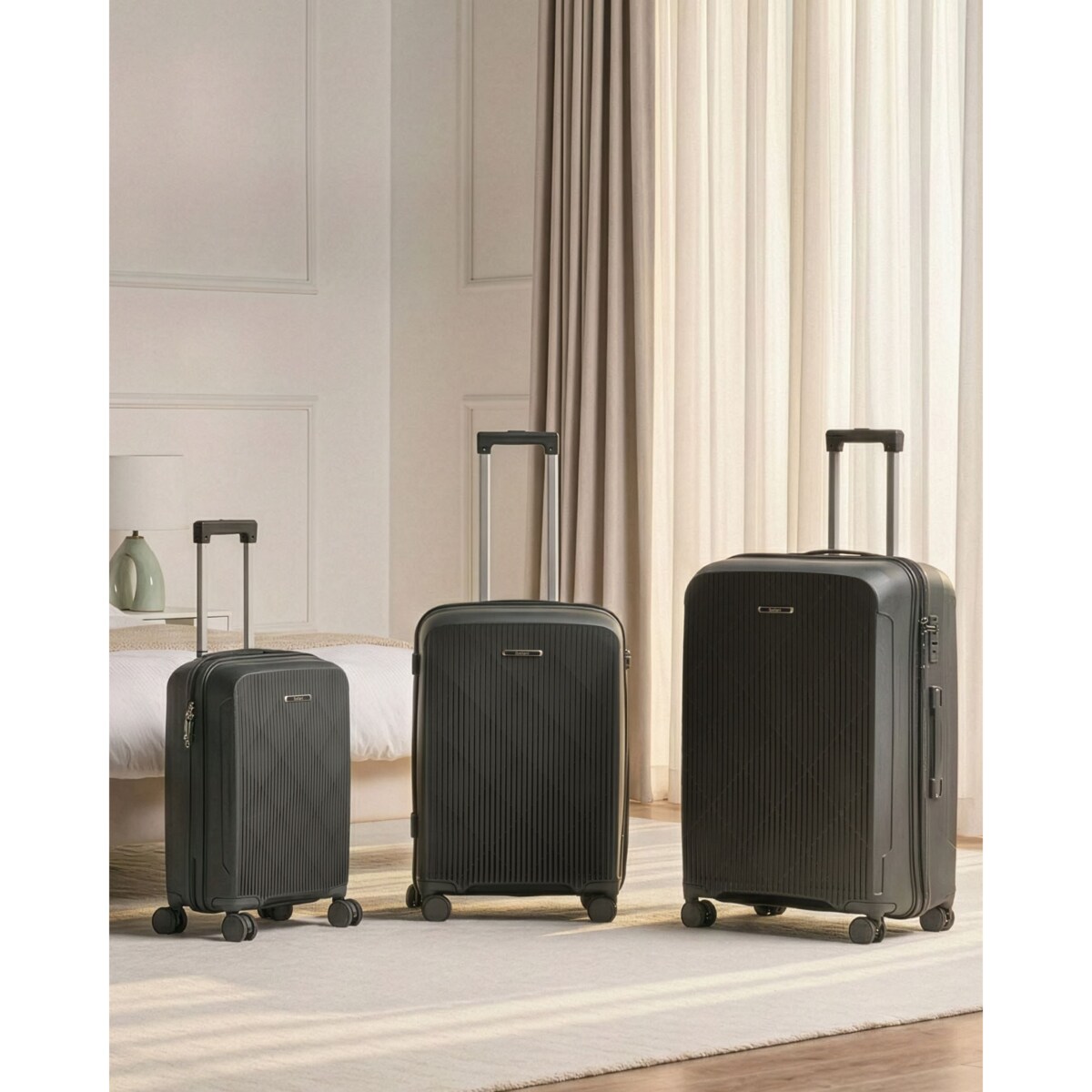 Zestaw 3 walizek TONSAI Ciemnoszary