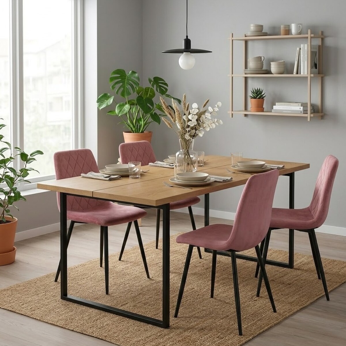 Krzesło tapicerowane pikowane wygodne nowoczesne do kuchni jadalni