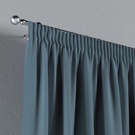 Zasłona na taśmie marszczącej 1 szt. 130x245 ciemny morski niebieski