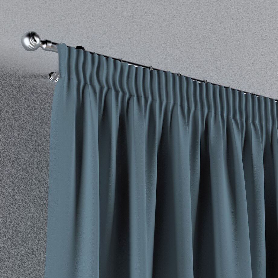 Zasłona na taśmie marszczącej 1 szt. 130x245 ciemny morski niebieski