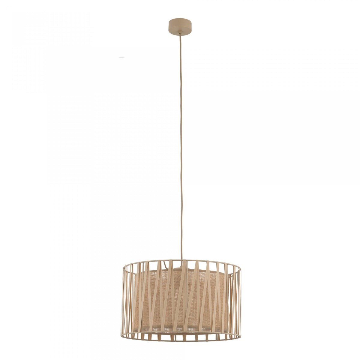 Lampa wisząca TK Lighting Harmony Sabia Juta 11460 beżowa E27 38 cm regulowana wysokość