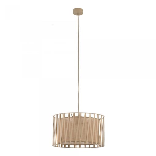 Lampa wisząca TK Lighting Harmony Sabia Juta 11460 beżowa E27 38 cm regulowana wysokość
