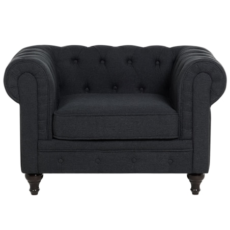Fotel grafitowy CHESTERFIELD