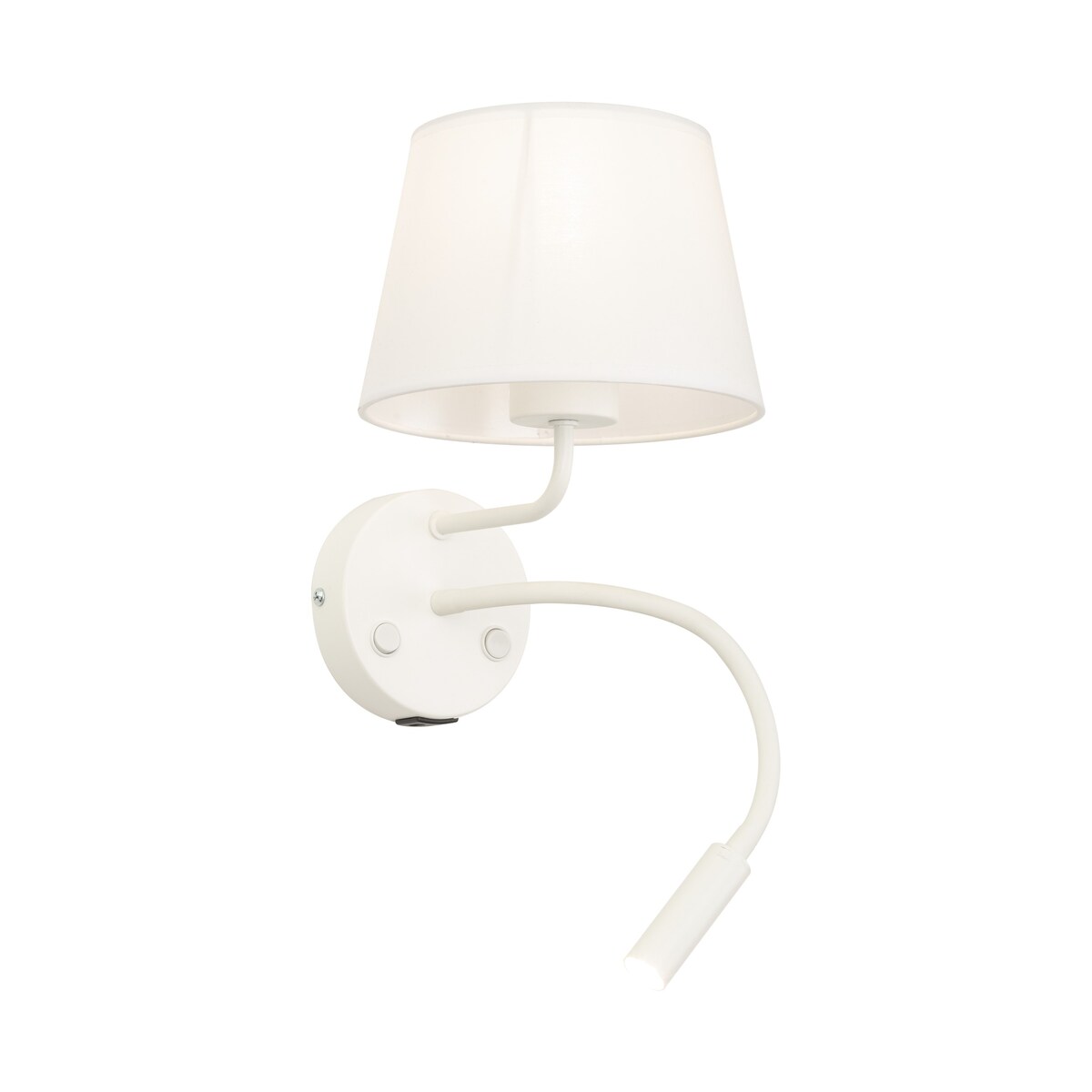 Kinkiet do czytania z USB MAJA WHITE TK Lighting biały, ruchome światło E27/G9 do sypialni i biura