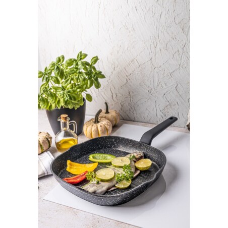 Patelnia grillowa z powłoką marmurową 28cm indukcja KLAUSBERG