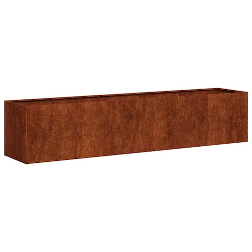vidaXL Doniczka Rusty 200x40x40 cm Stal nierdzewna