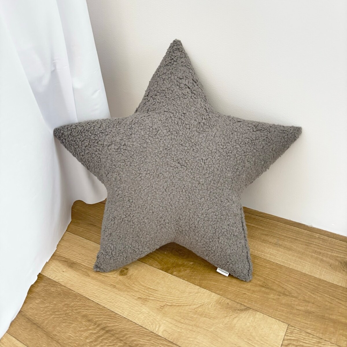 Poduszka Gwiazda boucle szara