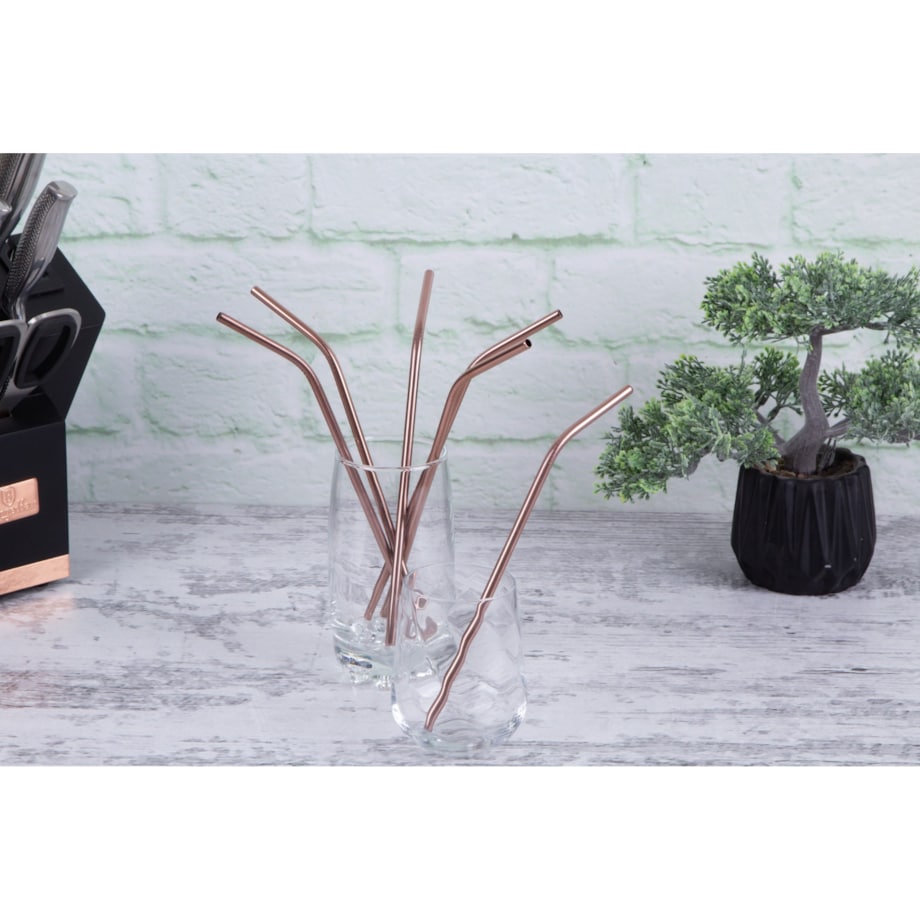 Słomki wielorazowe metalowe 6szt Berlinger Haus BH-2982