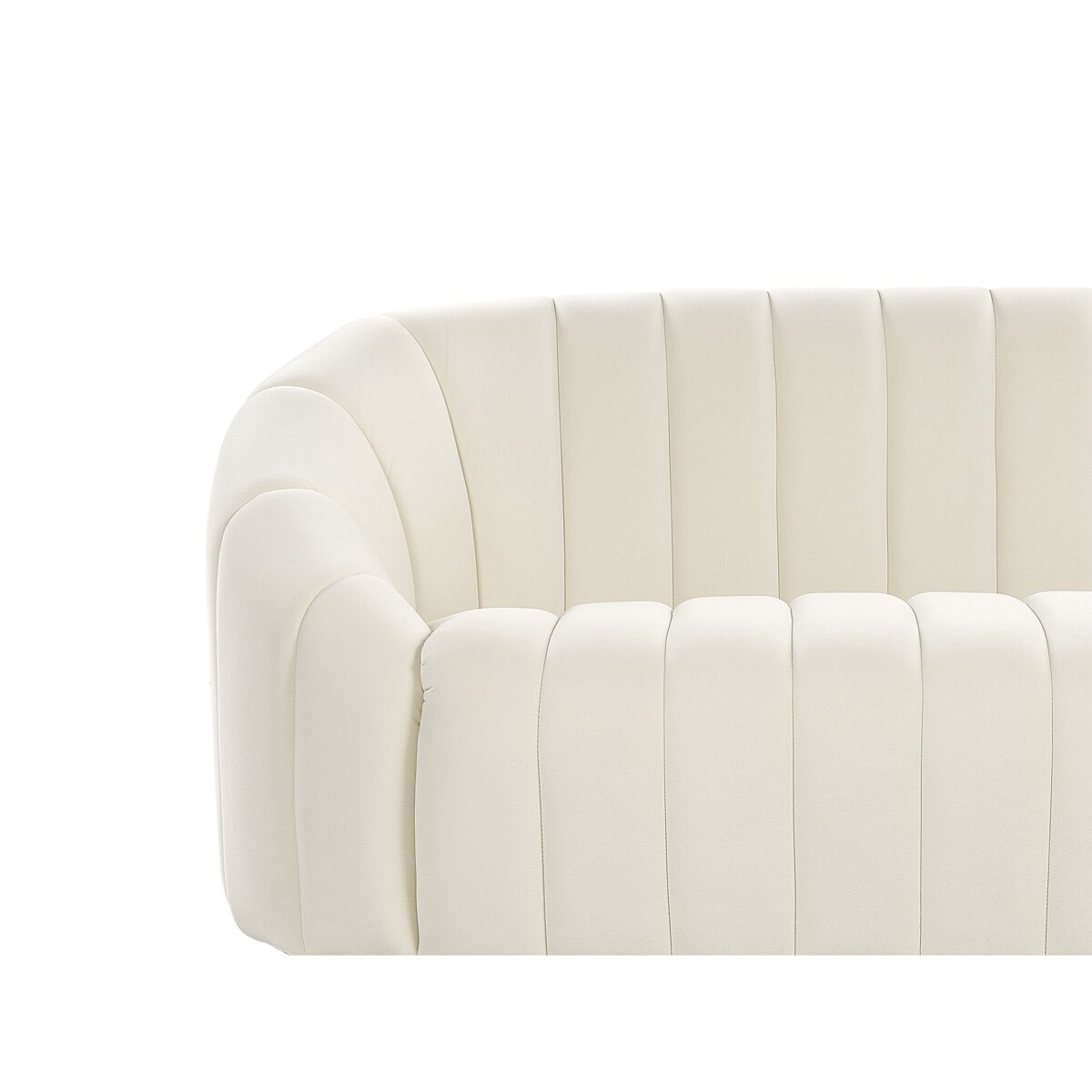 Sofa 3-osobowa welurowa złamana biel MALUNG