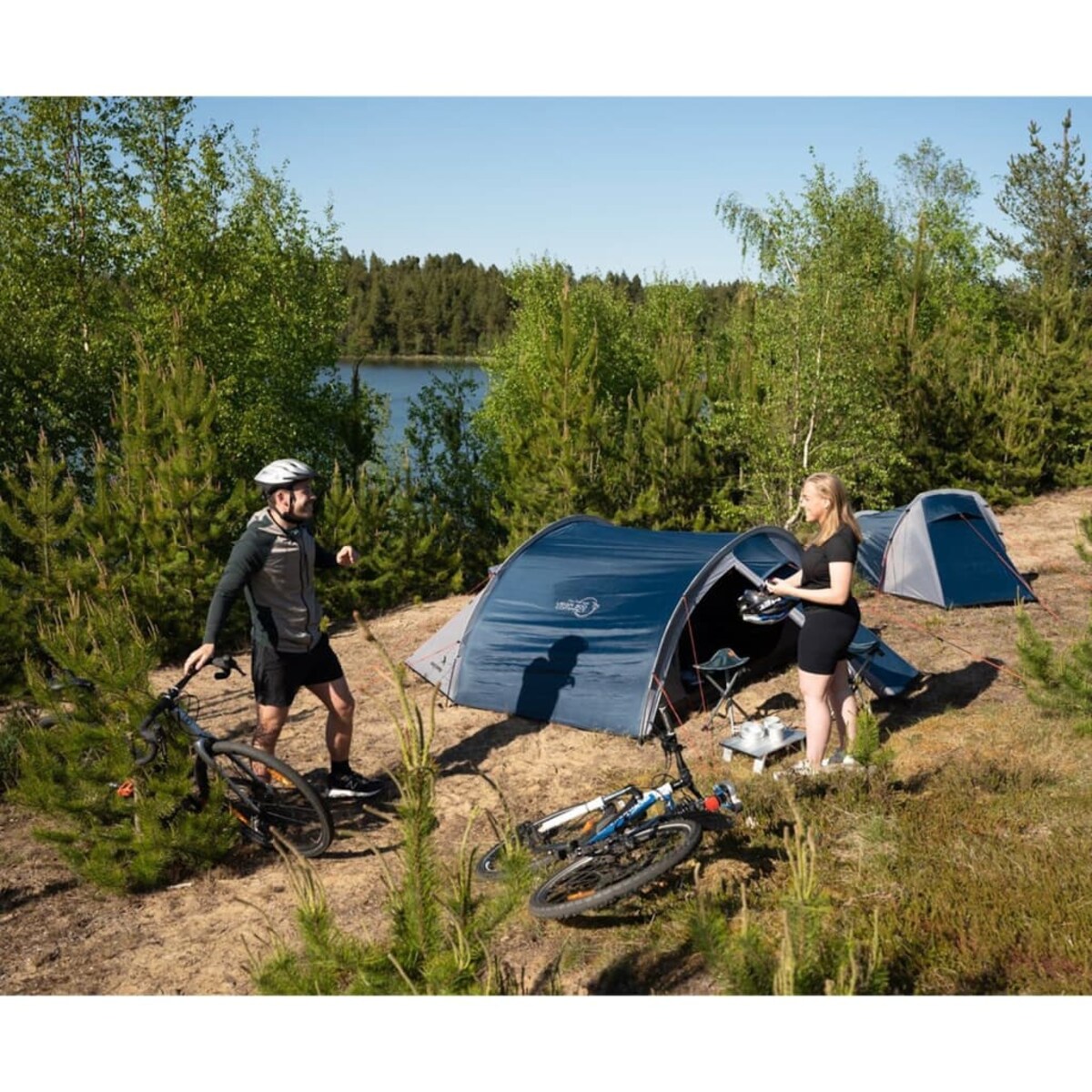 Easy Camp Namiot tunelowy Vega 300 Compact, 3-osobowy, zielony