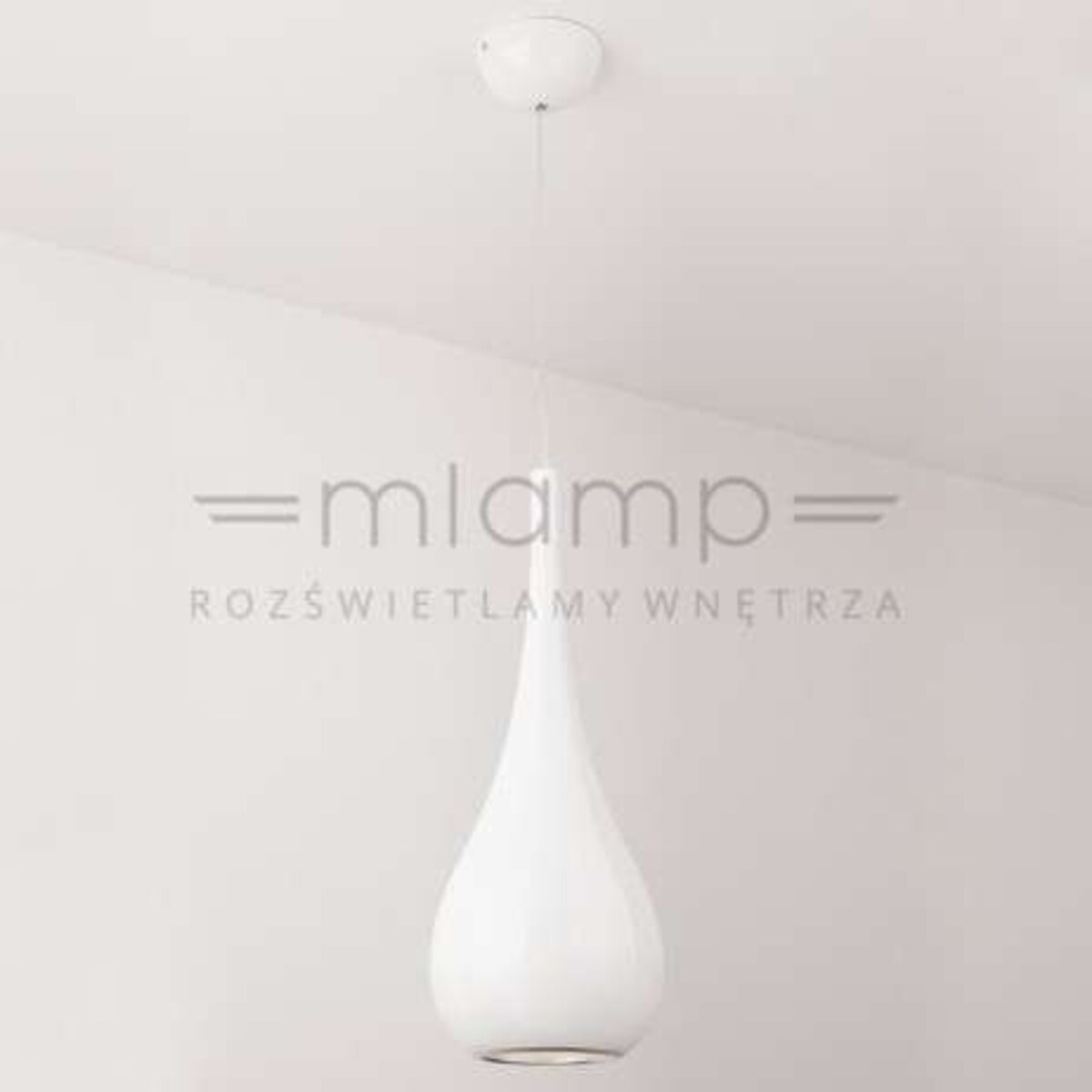 LAMPA wisząca DROP P0235 Maxlight metalowa OPRAWA zwis kropla łezka biała