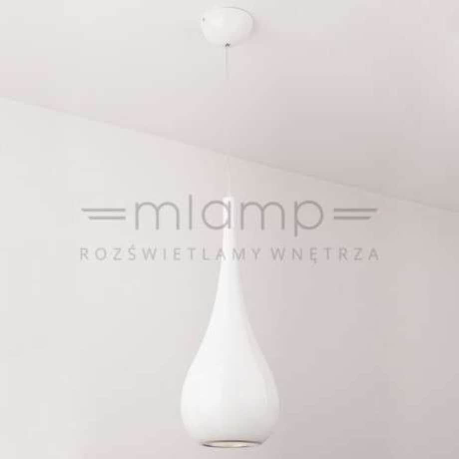 LAMPA wisząca DROP P0235 Maxlight metalowa OPRAWA zwis kropla łezka biała