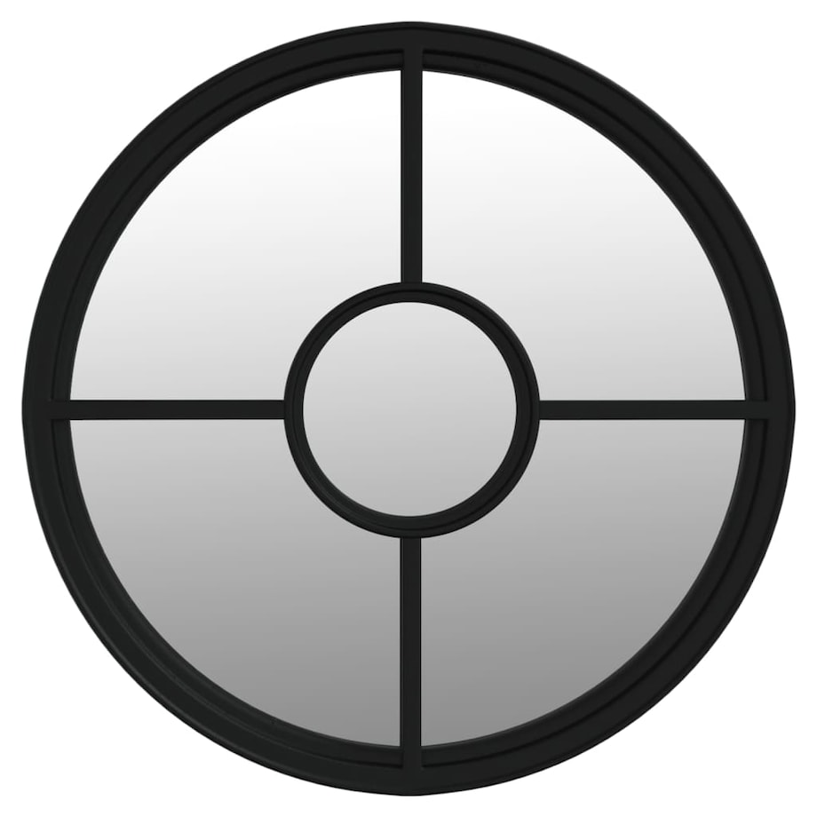 vidaXL Lustro do wnętrz, czarne, 60x4 cm, okrągłe, żelazne