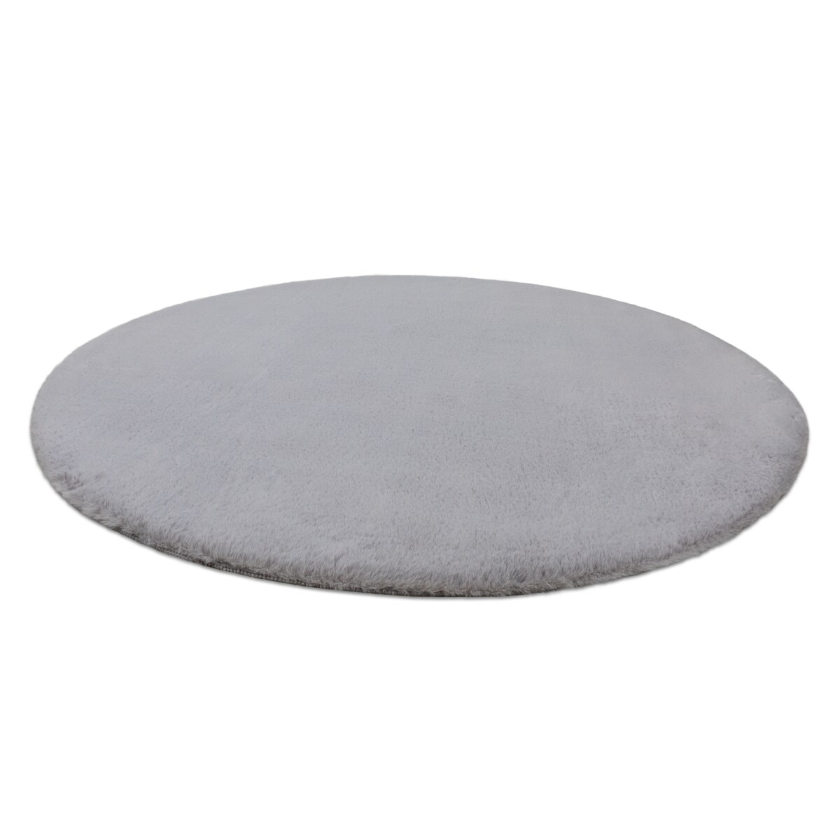 Dywan BUNNY koło srebrny IMITACJA FUTRA koło 80 cm