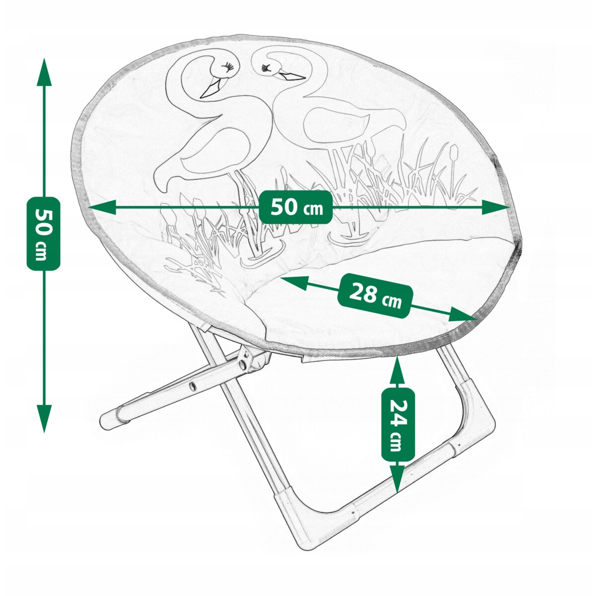 Krzesło ogrodowe dla dzieci JUMI piknikowe różowe