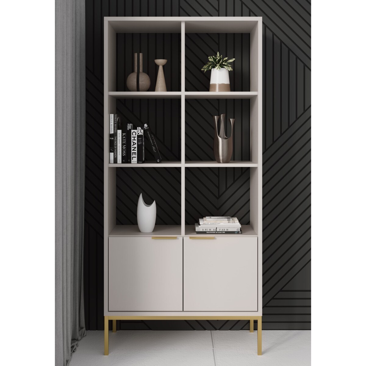 Regał Austin kaszmir &amp; złoty