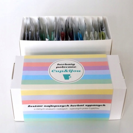 Zestaw 20 sypanych wyselekcjonowanych HERBAT POLECANYCH CUP&YOU na prezent