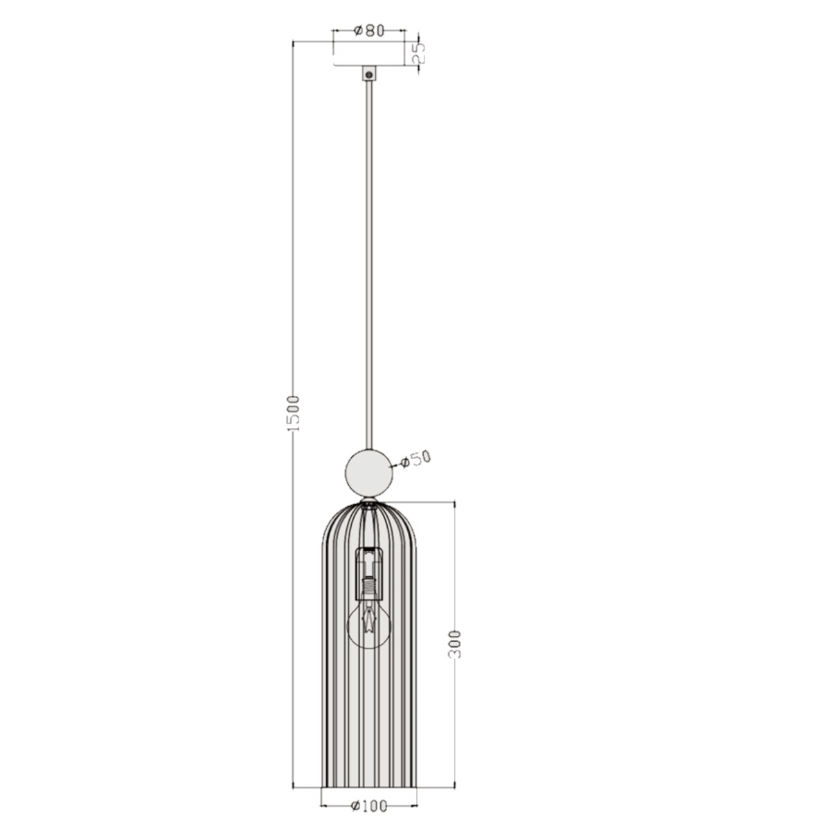 Wisząca lampa Piega LP-939/1P smoked podłużny dymiony zwis nad wyspę kuchenną