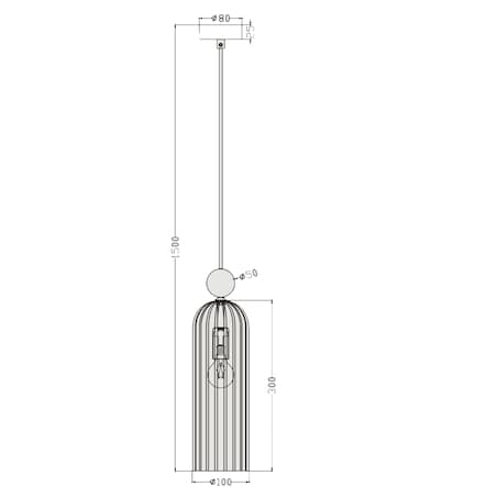 Wisząca lampa Piega LP-939/1P smoked podłużny dymiony zwis nad wyspę kuchenną