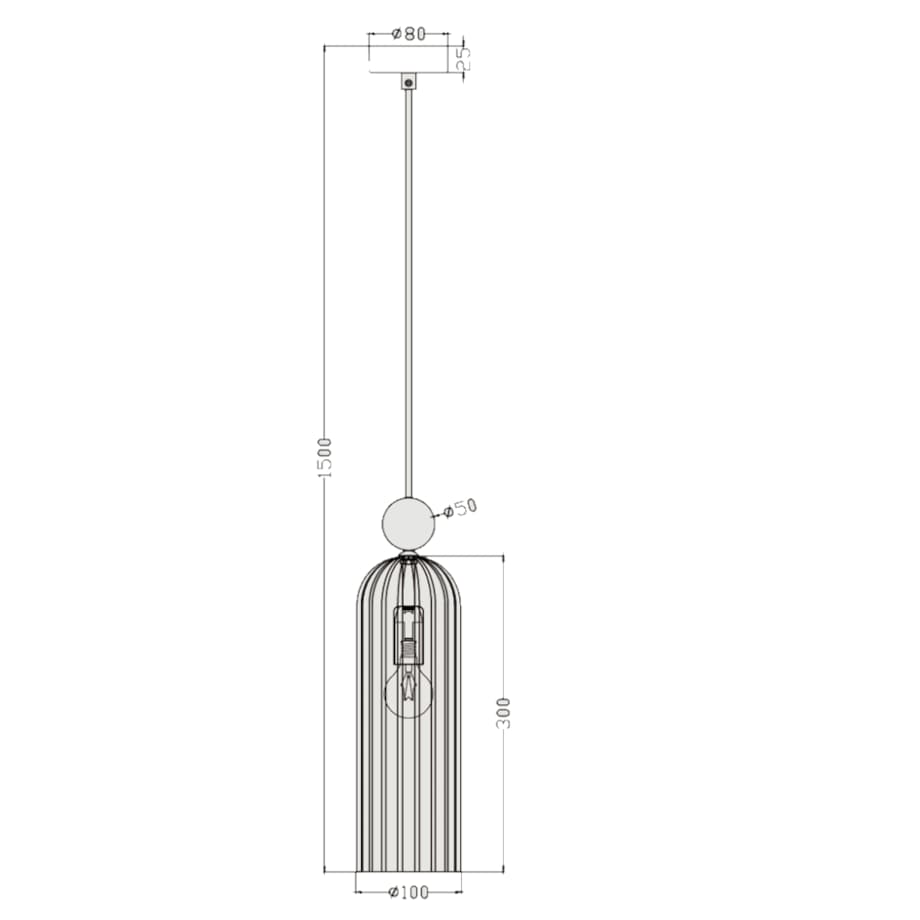 Wisząca lampa Piega LP-939/1P smoked podłużny dymiony zwis nad wyspę kuchenną