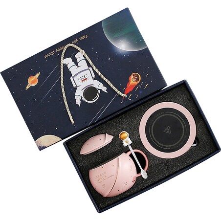 ZESTAW KUBEK Z PODGRZEWACZEM + Łyżka + Kabel USB PREZENT KUBEK ŚWIĄTECZNY