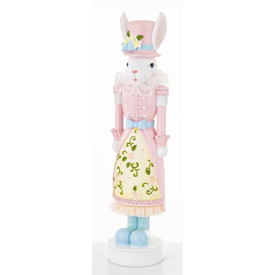 Dekoracja - Króliczka w różowym mundurku 59x14x15 cm