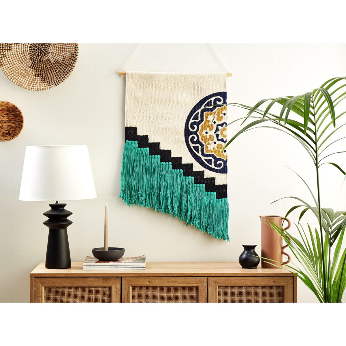 Makrama ścienna NOWSHERA Bawełna 110 cm Kolorowy