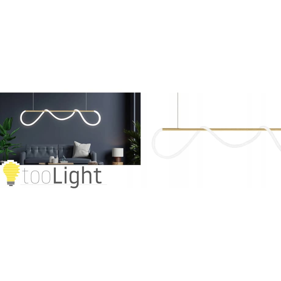 Lampa Sufitowa Wisząca Long Gold Lina Led