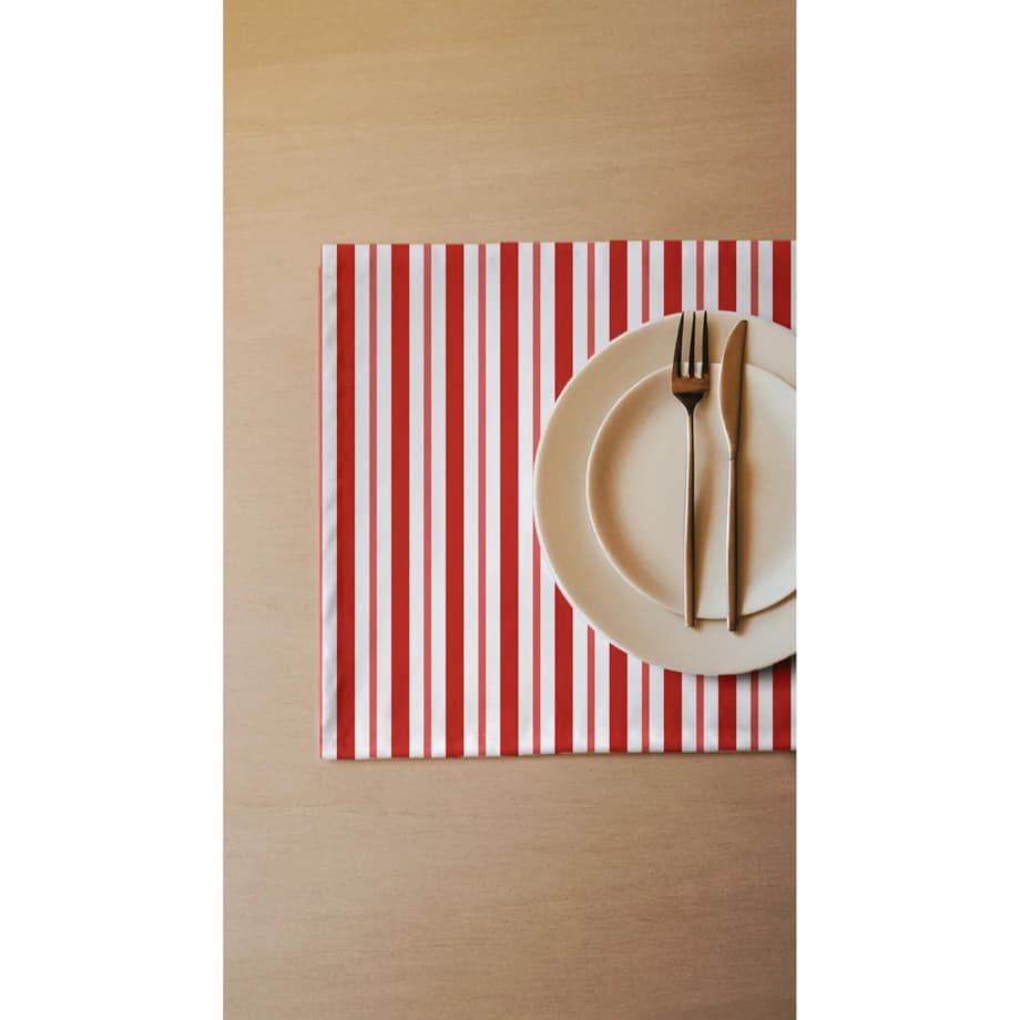 Podkładki świąteczne - klasyczne czerwone świąteczne paski