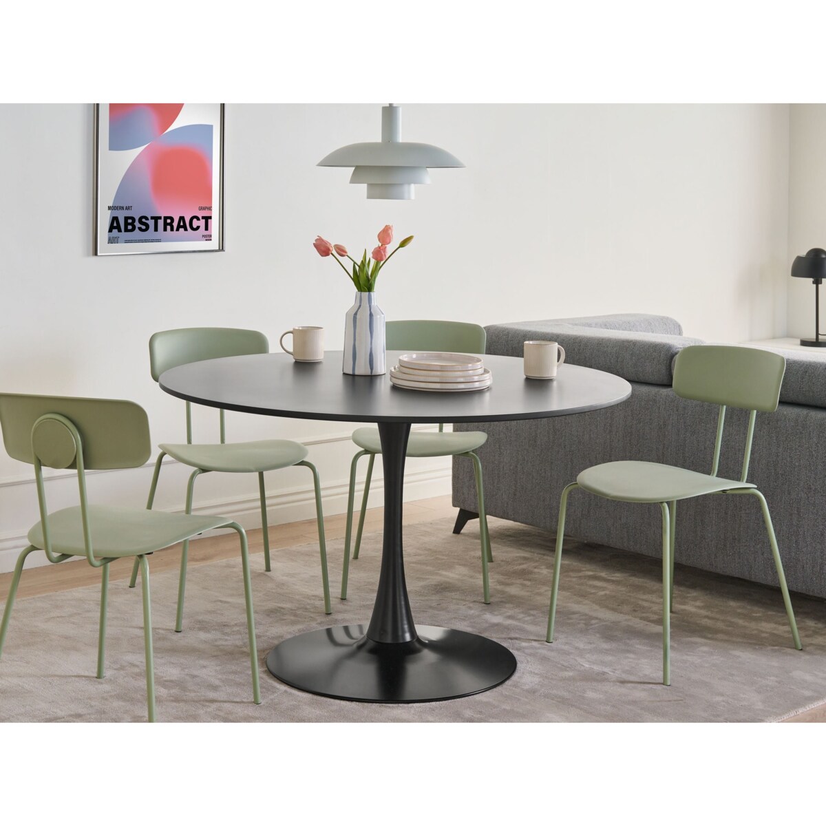 Stół do jadalni BOCA Czarny 120 cm 120 cm