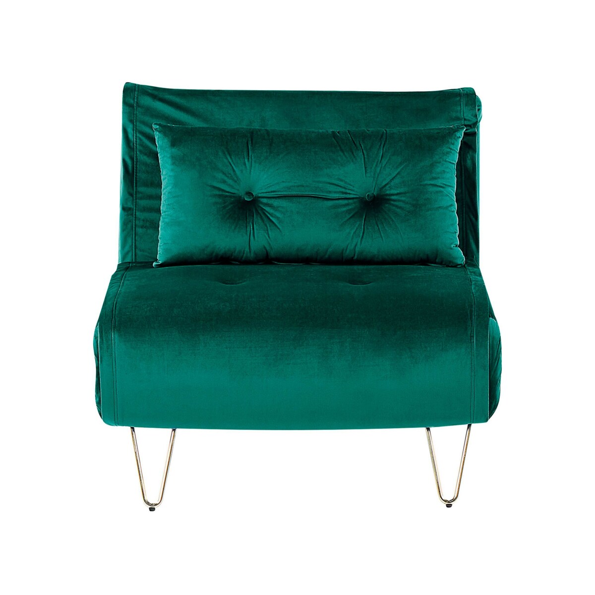 Sofa welurowa rozkładana ciemnozielona VESTFOLD